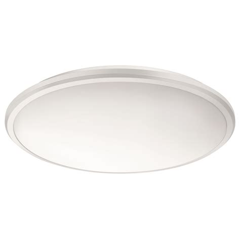 Brilliant lighting 230mm silver trim ice round oyster ceiling light. Philips 29cm Warm White Slimline LED Oyster Ceiling Light