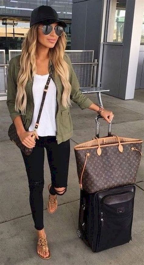 56 Comfy Airplane Outfits Ideas For Women Spring