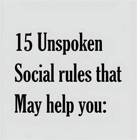 15 Unspoken Social Rules That May Help You🔥 Thread From Nexus Wisdom