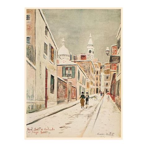 1950s Maurice Utrillo Parisian Street First Edition Period