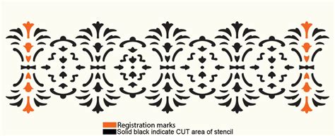 Stencil Lace Border Pattern Painting Wall Furniture Card Etsy Uk