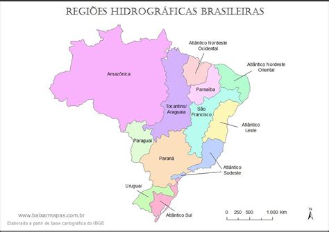 Mapa De Bacias Hidrográficas Do Brasil Baixar Mapas