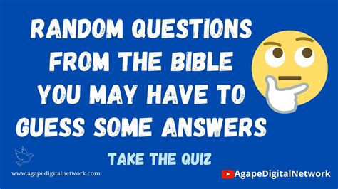 Random Questions From The Bible Fun Bible Quiz Random Bible