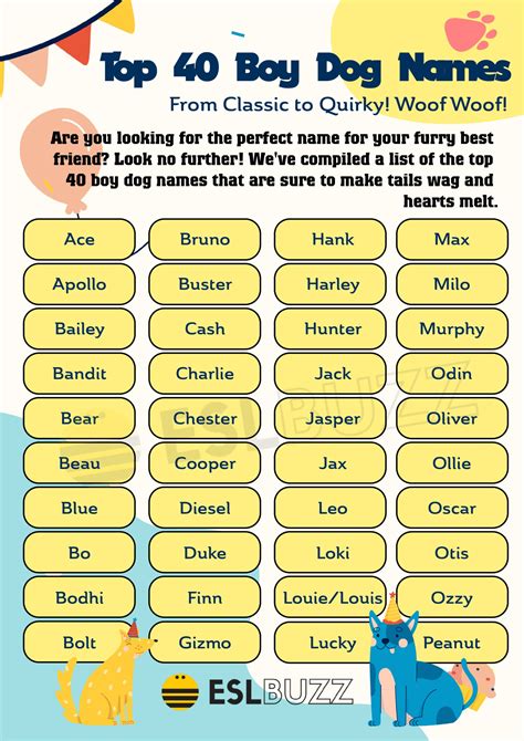 Boy Dog Names Adorable Names For Your New Best Friend Eslbuzz