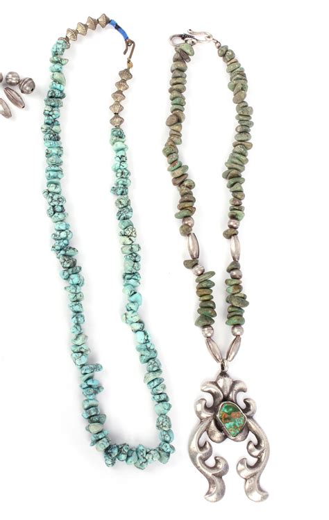 Sold Price MEXICAN STERLING SILVER TURQUOISE NECKLACES 2 February