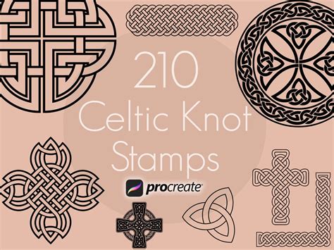 Celtic Knot Procreate Stamps Irish Procreate Stamps Trinity Etsy
