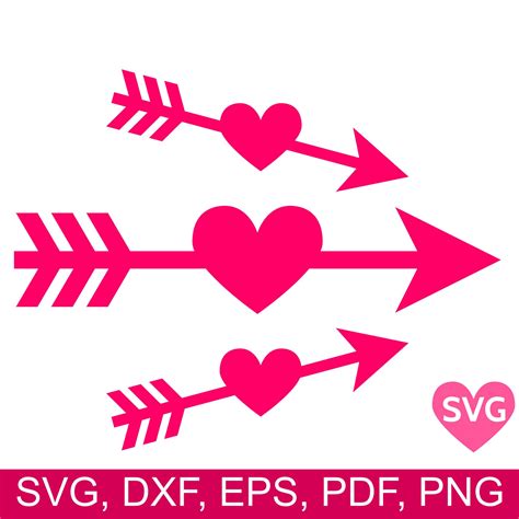 Heart Arrow SVG file, Love Arrow clipart #cricut | Heart ...