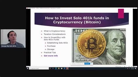Bitcoin is a distributed, worldwide, decentralized digital money. Self-directed Solo 401k - How to Invest in Bitcoin ...
