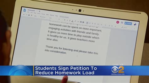 Students Sign Petition To Reduce Homework Youtube