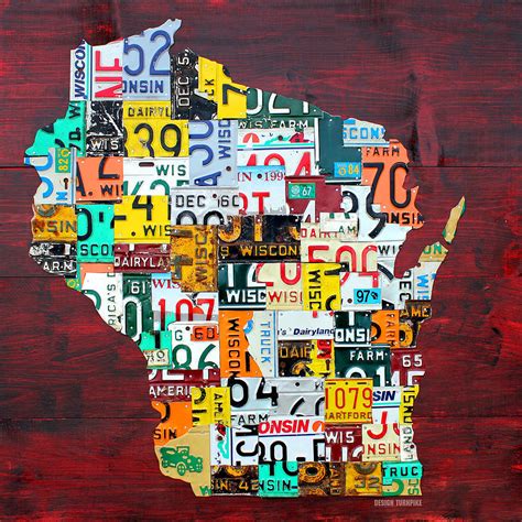 How to read a plat or survey surveying videos land surveyors united global surveying community. Wisconsin Counties Vintage Recycled License Plate Map Art ...