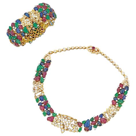 Cartier Tutti Frutti Bracelet And Necklace Set For Sale At 1stdibs