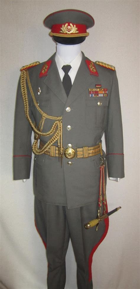 Uniformen Der Ddr Nva Generalmajor Landstreitkräfte Paradeuniform 1986