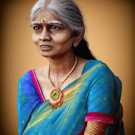 Ultra Realistic Mature Indian Woman D Arthub Ai