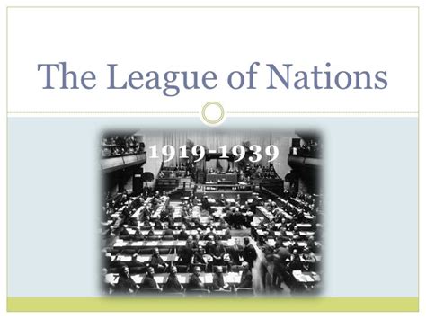 The League Of Nations