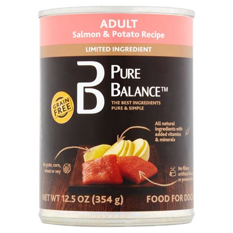 All blue canned dog foods are made with the finest natural ingredients enhanced with vitamins and minerals. (12 Pack) Pure Balance Canned Salmon Potato Wet Dog Food ...