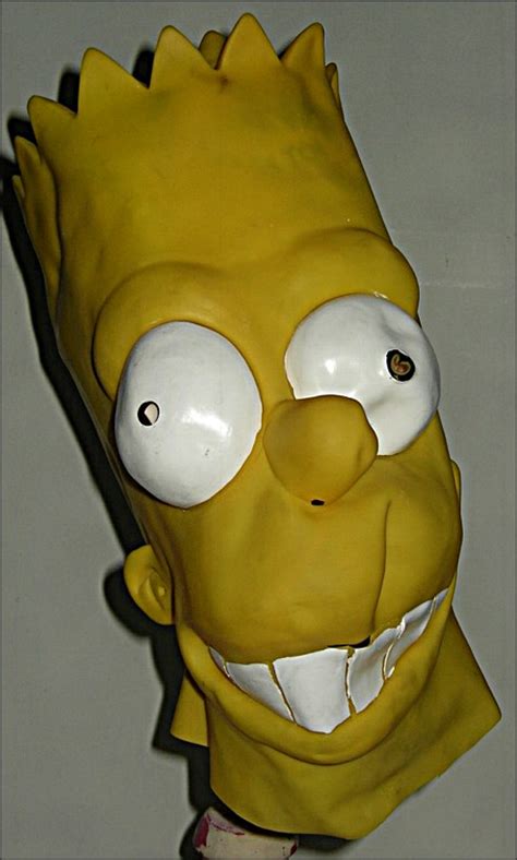 Simpsons Bart Simpson Halloween Costume Full Mask Ebay