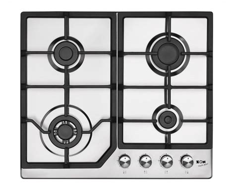 Zen 60cm Built In Gas Hob 4 Burners Stainless Steel Inox Extra Bahrain