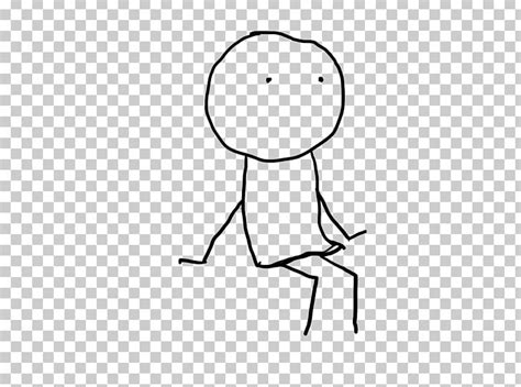 Stick Figure Drawing Thumb Sitting Eye Png Clipart Angle Arm Art Black Cartoon Free Png