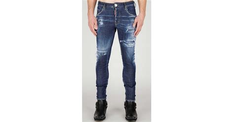 Dsquared² Jeans Super Twinky Very Tight With Aging Effect In Blue For