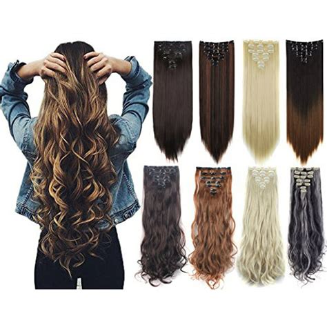 Nk Beauty 24 Curly Wave Clips In Synthetic Hair Extensions Hair Pieces