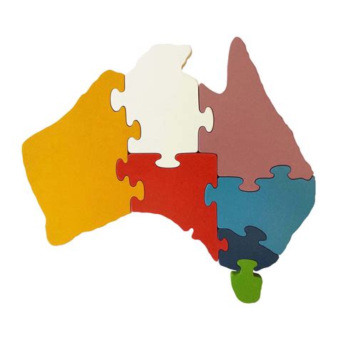 Large Wooden Australia Puzzle Jigzoos Australia Jigzoos