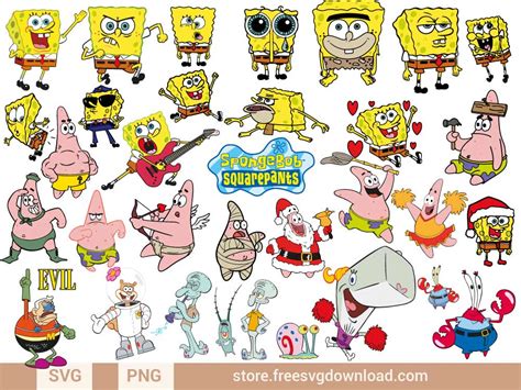 Spongebob Svg Bundle Fsd J43 Store Free Svg Download