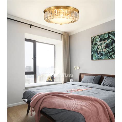 My wish and comparison list. Crystal Flush Ceiling Lights Fixtures Solid Brass Bedroom ...