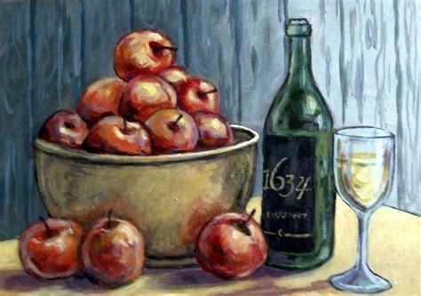 Still Life With Apples And 1634 Wine Still Life With Apples Original
