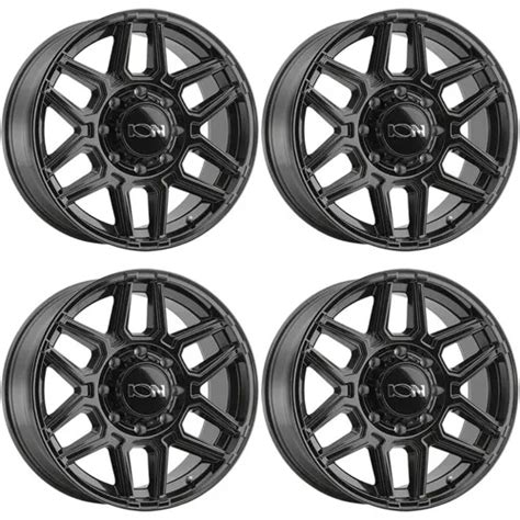 Set Of 4 Ion 146 20x9 8x65 18mm Gloss Black Wheels Rims 20 Inch