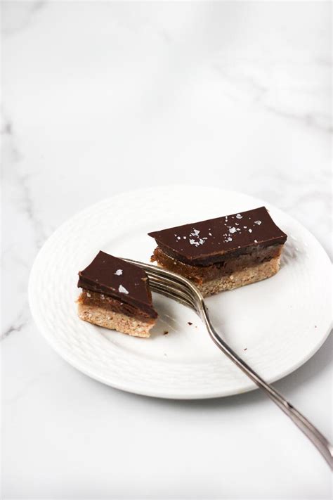 Salted Almond Caramel Slice Happy Hearted Kitchen