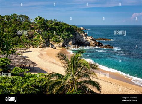 Palma Sola Beach On The Michoacan Coast In Mexico Stock Photo Alamy