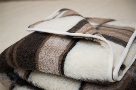 Pure Merino Wool Blanket All Sizes 100 Natural Throw Check Brown Soft