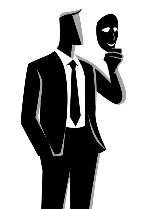 Businessman Holding A Mask In Front Of His Face 顔 マスク 実業家