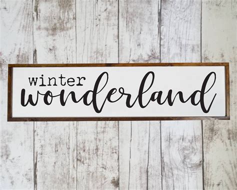 Winter Wonderland Sign Wooden Winter Sign Winter Porch Sign Etsy