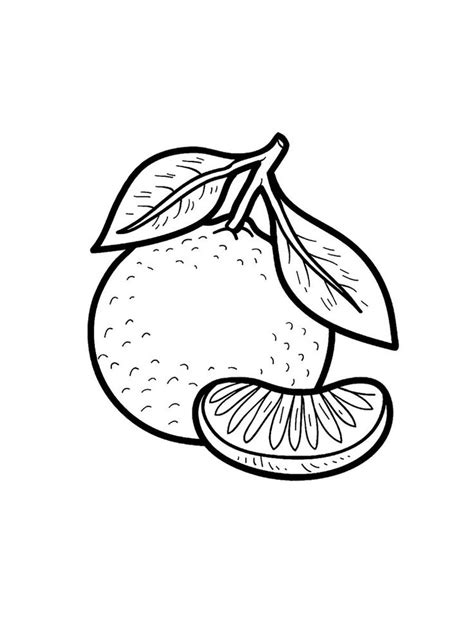 Mandarin Tangerine Coloring Pages Download And Print Mandarin