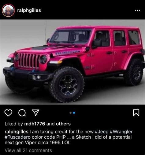 Jeep Wrangler Will Soon Be Available In A Bright Shade Of Pink Carscoops