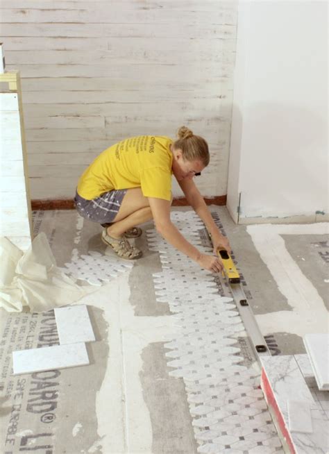 Grouting white marble with black (charcoal) grout. cutting, grouting and sealing marble tile tips - the space ...