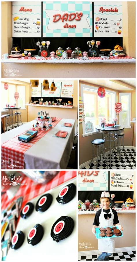 #food #food art #sweets #cake #retro dinner party #chyapchyapcake. Retro Diner Party for Father's Day - Moms & Munchkins