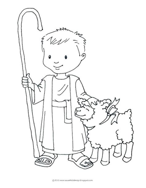The little ones can create their own little pet and color the sheep template according to their own wishes. David The Shepherd Boy Coloring Pages at GetColorings.com ...