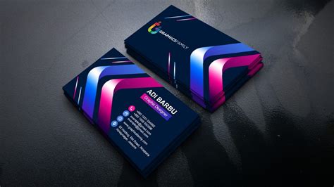 Graphic design business cards show off how creative and imaginative a designer happens to be. Free Creative Colorful Business Card Design - GraphicsFamily