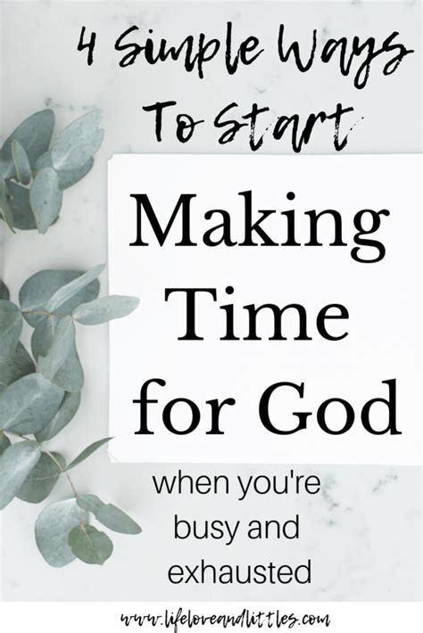 How Do I Make Time For God Artofit