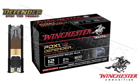 Winchester Pdx1 Defender Shells 12 Gauge 2 34 Segmented Slugs Box Of
