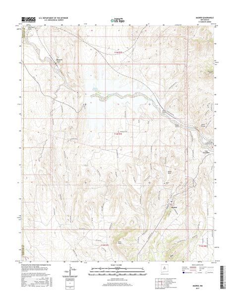 Mytopo Madrid New Mexico Usgs Quad Topo Map