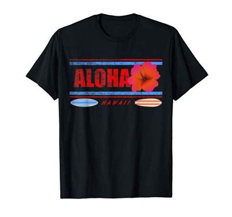 Hawaii Aloha State Hibiskus Blumen Beaches Vintage T Shir Https