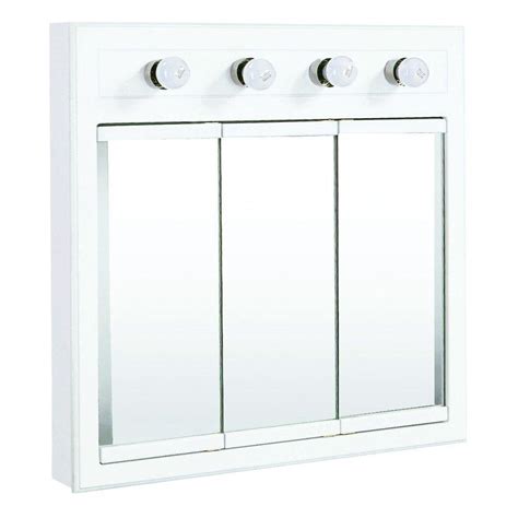 Check spelling or type a new query. Medicine Cabinet Storage 4-Light Tri-View Mirror Door ...