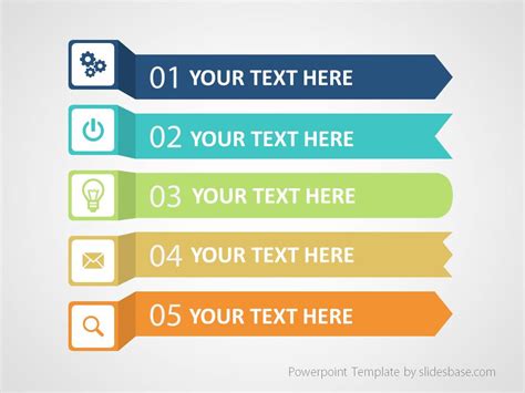 Colorful Infographic List Powerpoint Template Slidesbase