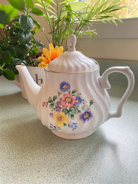 Royal Oak Teapot Collectible Teapot Floral Teapot Fine Etsy