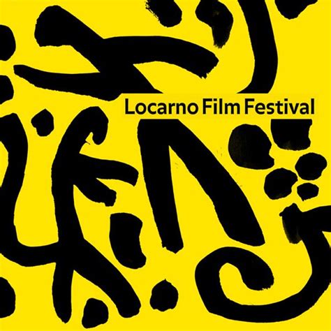The Logo For Locano Film Festival Is Shown In Black On A Yellow Background