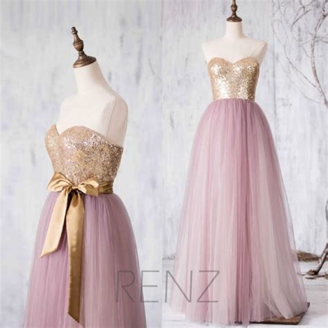 2016 Light Purple Mesh Bridesmaid Dress Long Puffy Wedding Dress