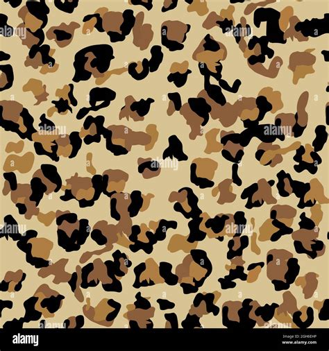 Fashionable Leopard Seamless Pattern Stylized Spotted Leopard Skin